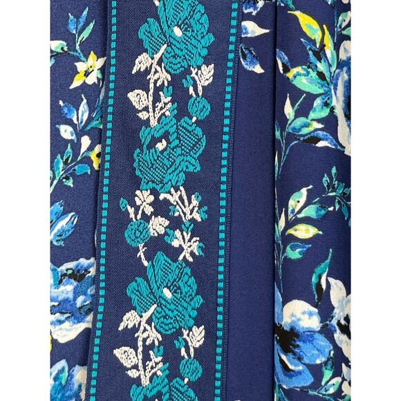 The Pioneer Woman L/XL  Blue Floral Open Cardigan/ Kimono Boho/Prairie - Picture 5 of 8